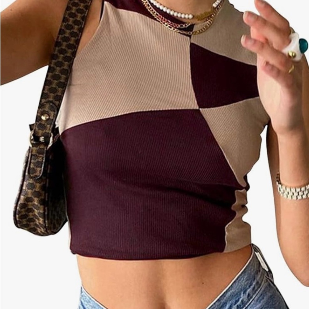 Colorblock Sleeveless Top